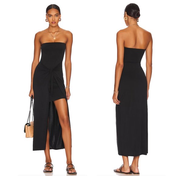 l*space Dresses & Skirts - NEW L*SPACE Lia Midi Dress in Black Strapless Medium M